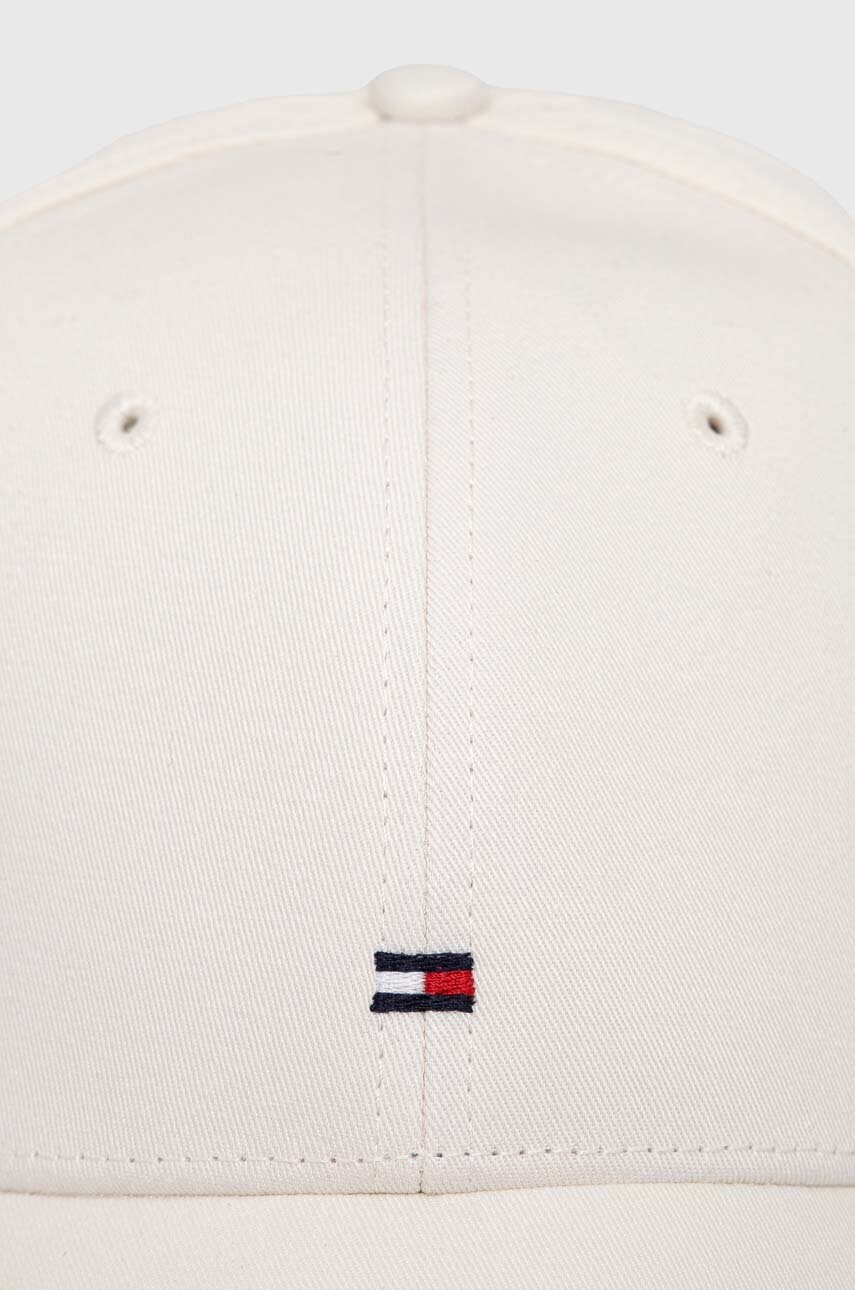 Бавовняна бейсболка Tommy Hilfiger колір бежевий однотонна