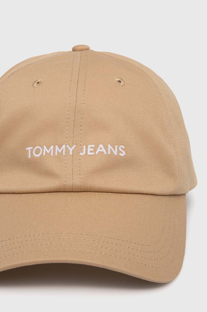 Бавовняна бейсболка Tommy Jeans колір бежевий візерунок