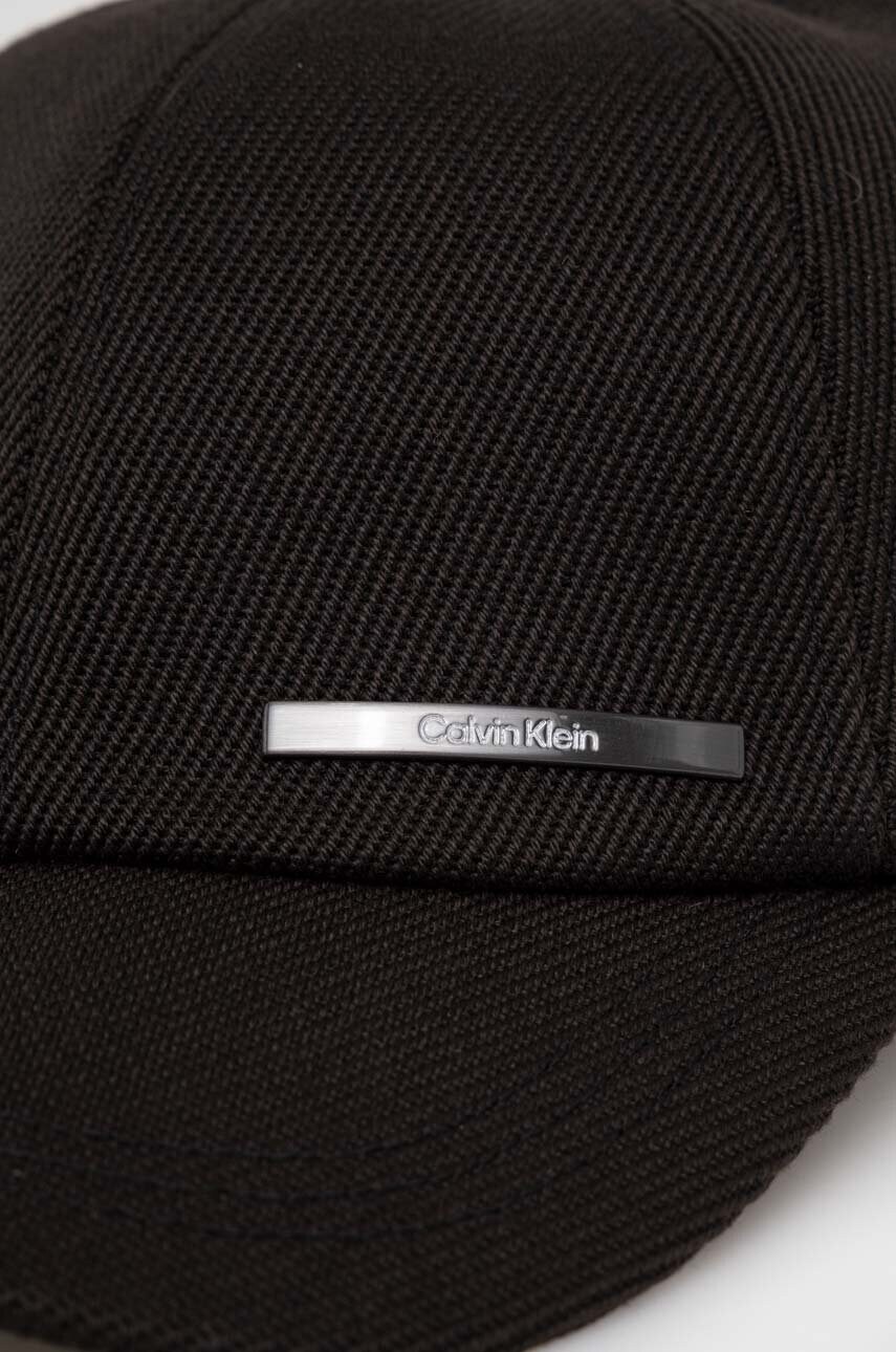 Кепка Calvin Klein колір чорний однотонна