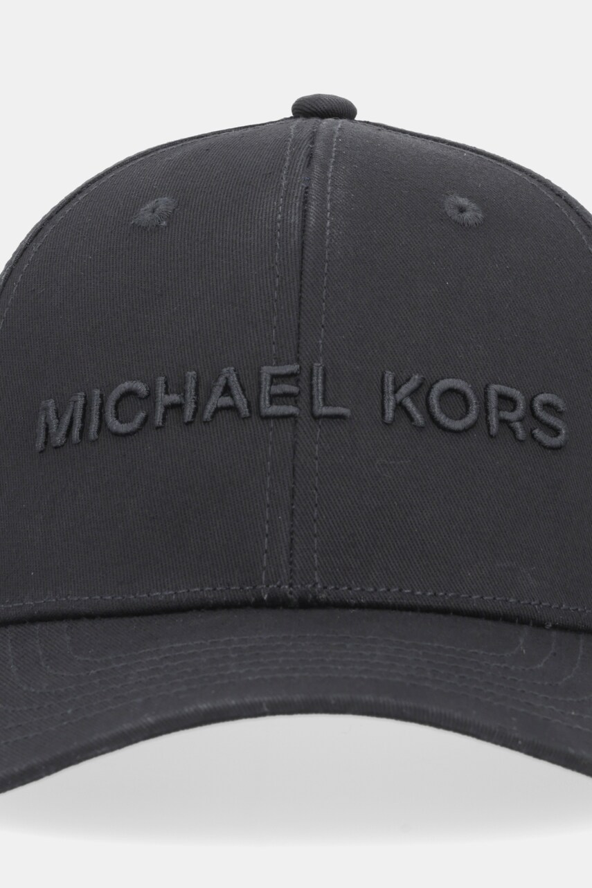 Бавовняна бейсболка Michael Kors колір чорний з аплікацією