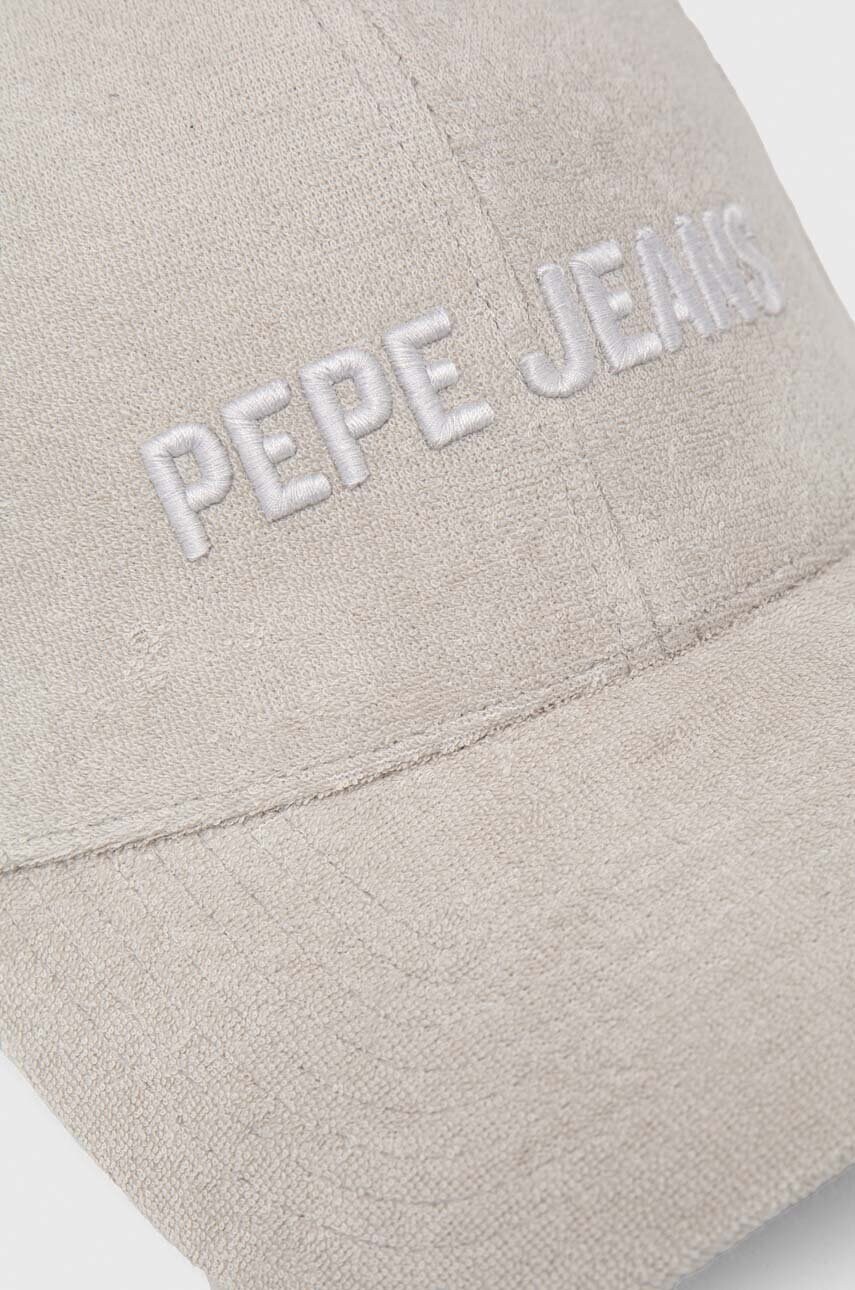 Кепка Pepe Jeans NEWMAN колір сірий з аплікацією PM040536
