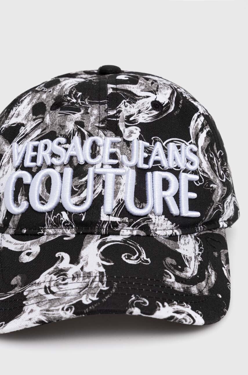 Бавовняна бейсболка Versace Jeans Couture колір чорний візерунок 76GAZK10 ZG267
