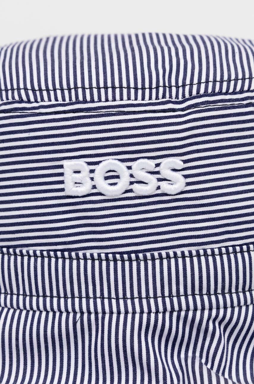 Бавовняний капелюх BOSS колір синій з бавовни 50513211