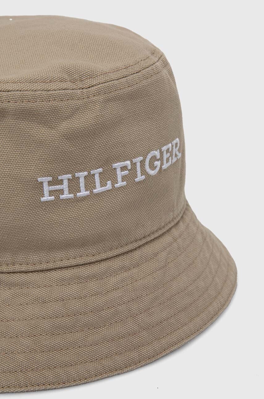 Бавовняний капелюх Tommy Hilfiger колір бежевий з бавовни