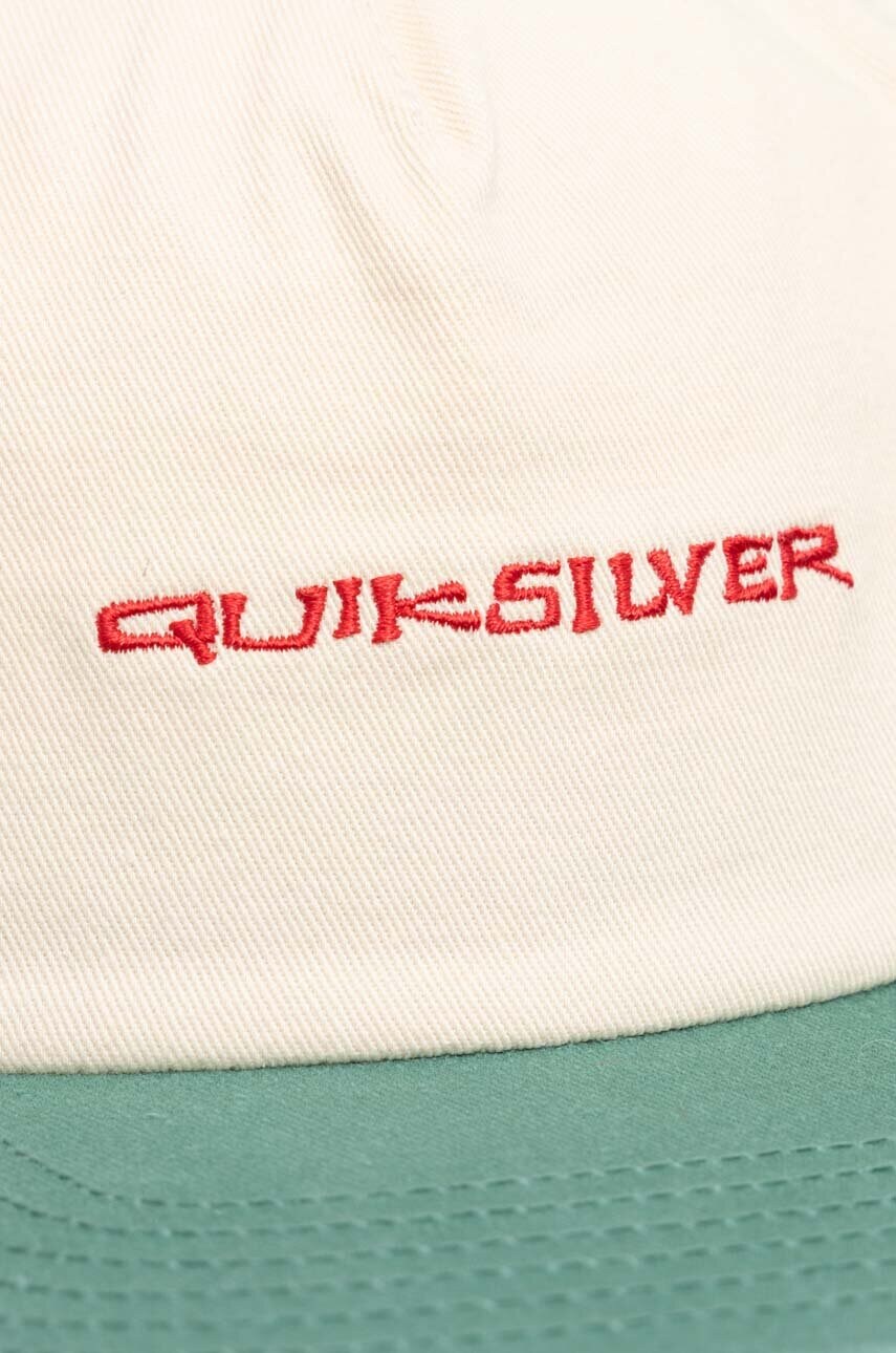 Бавовняна бейсболка Quiksilver колір бежевий візерунок