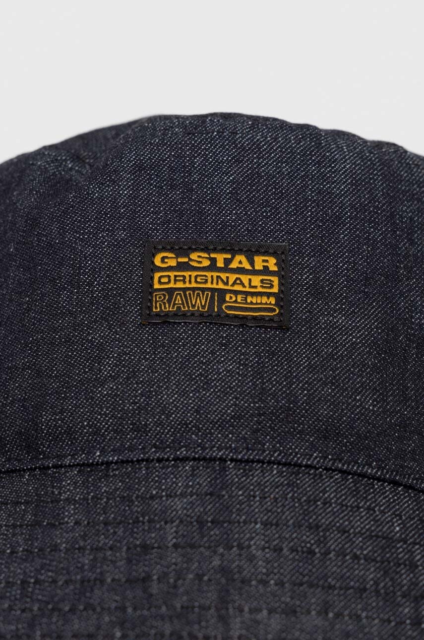 Бавовняний капелюх G-Star Raw колір синій з бавовни