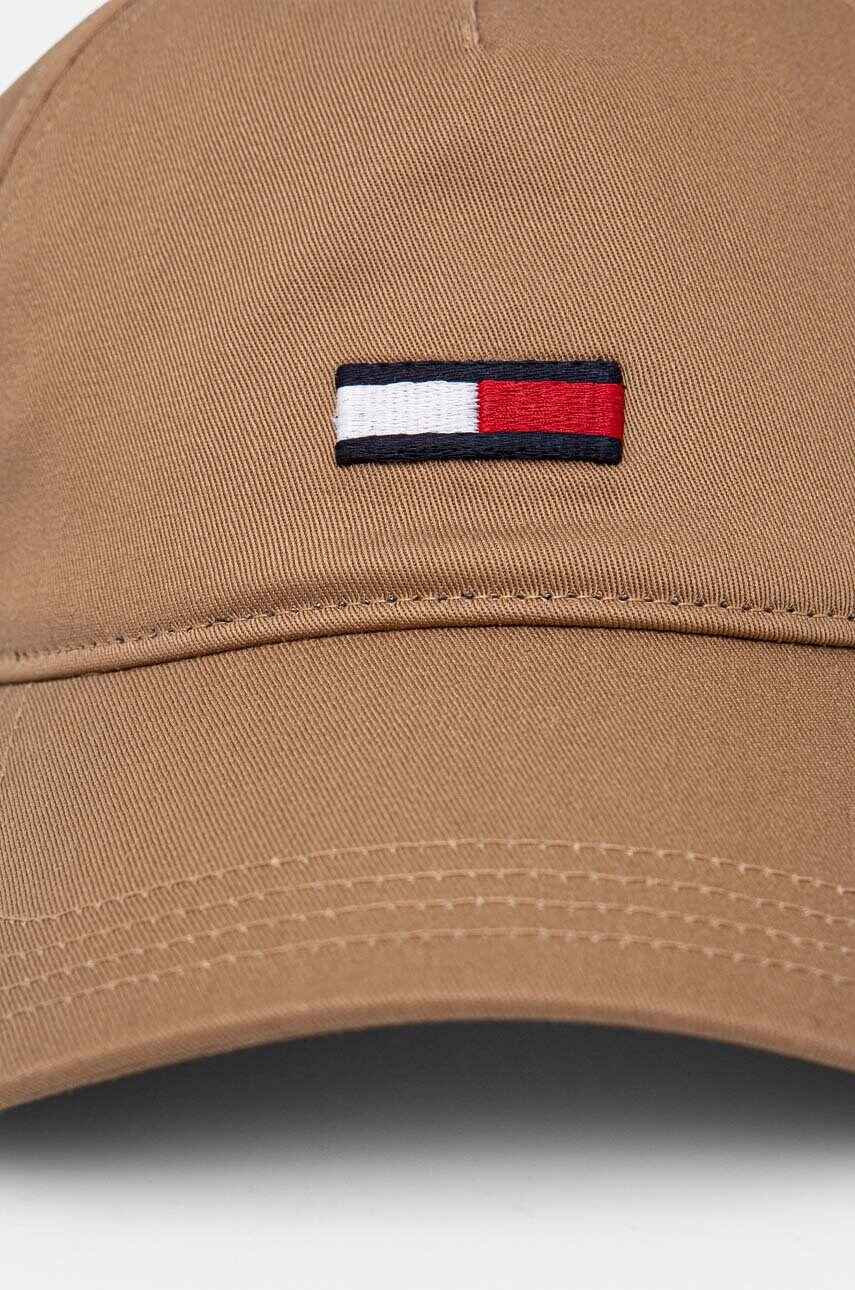 Бавовняна бейсболка Tommy Jeans колір бежевий з аплікацією AM0AM11692