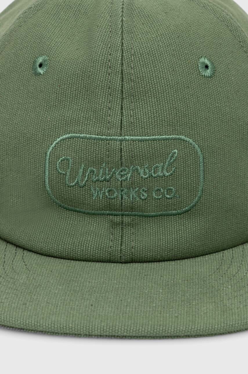 Бавовняна бейсболка Universal Works Baseball Hat колір зелений з аплікацією 30811.BIRCH