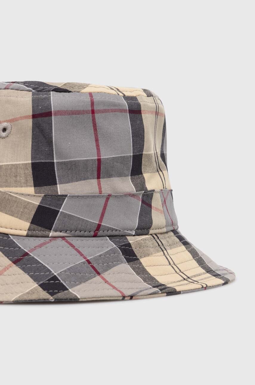 Бавовняний капелюх Barbour Tartan Bucket Hat колір бежевий з бавовни MHA0618