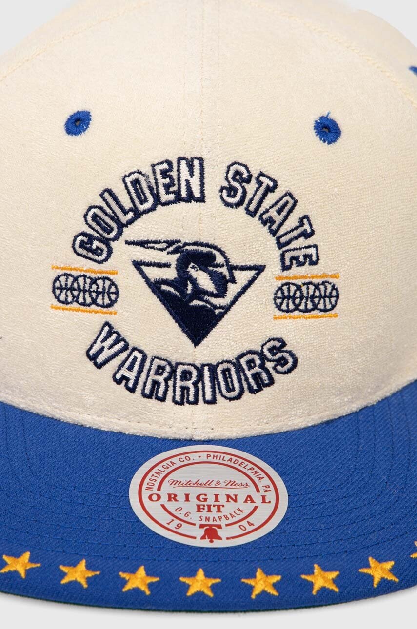 Кепка Mitchell&Ness Golden State Warriors колір бежевий візерунок HHSS7510-GSWYYPPPOFWH