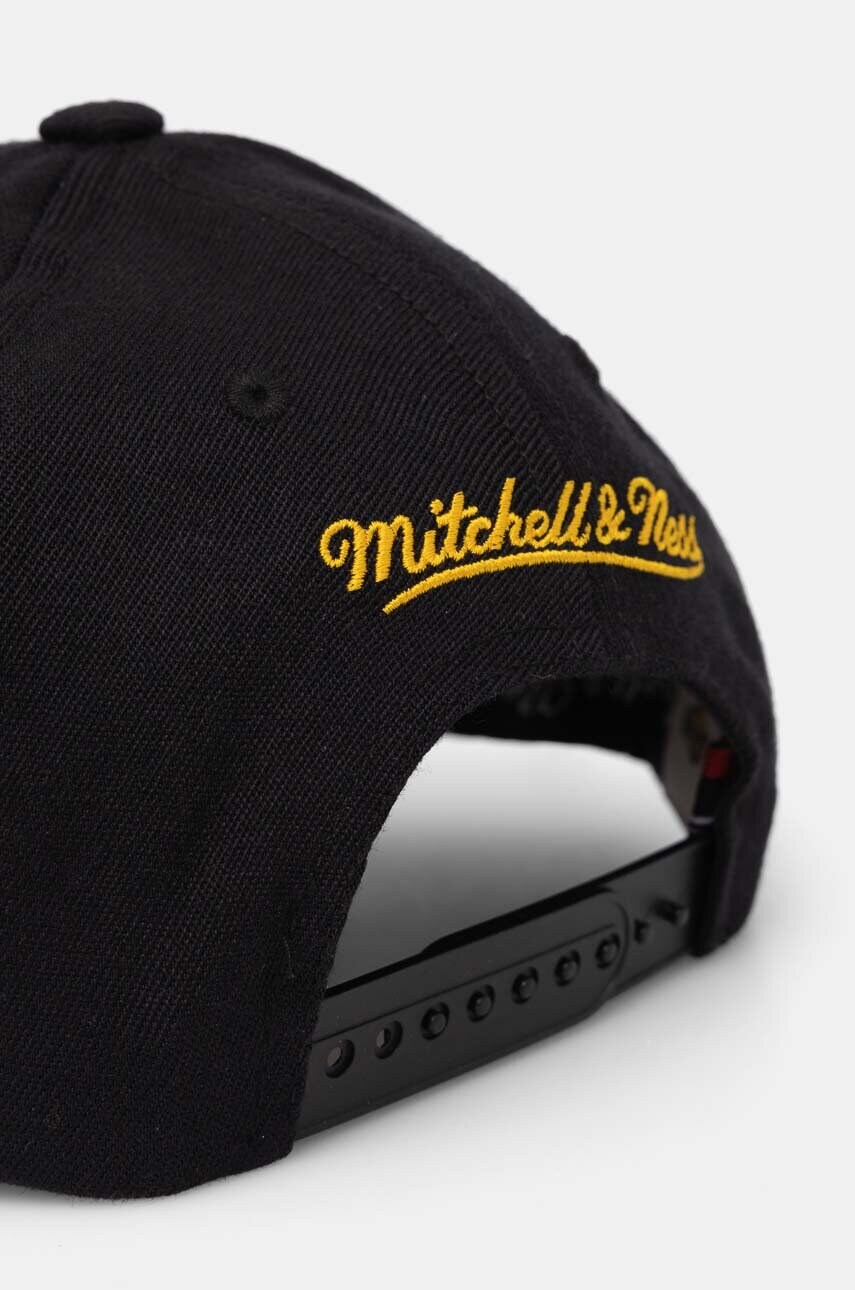Кепка з домішкою вовни Mitchell&Ness Los Angeles Lakers колір чорний з аплікацією HHSSINTL1434-LALBLCK