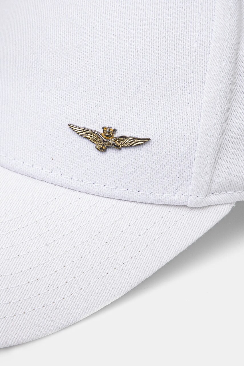 Бавовняна бейсболка Aeronautica Militare колір білий однотонна HA1122CT2848