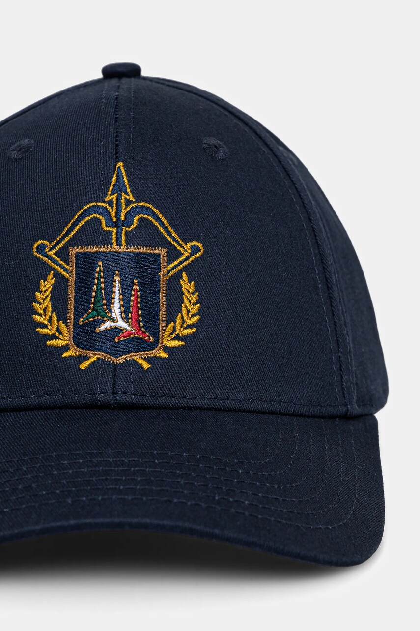 Бавовняна бейсболка Aeronautica Militare колір синій з аплікацією