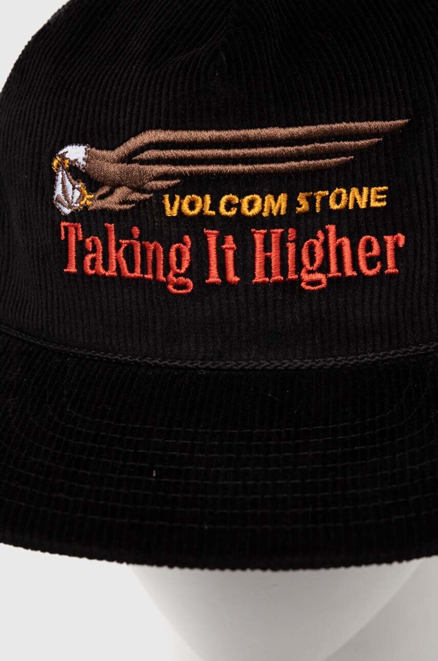 Кепка Volcom колір чорний з аплікацією
