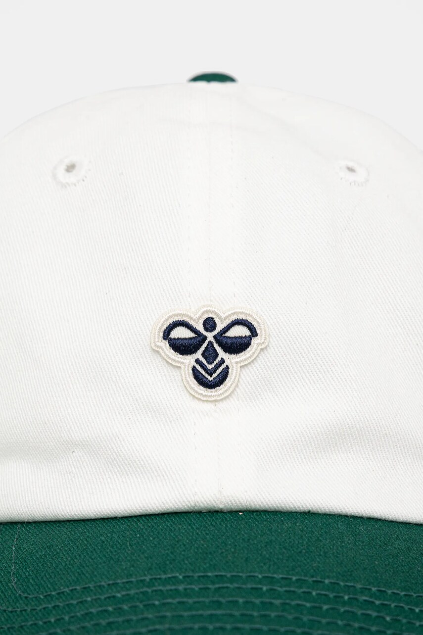 Бавовняна бейсболка Hummel hmlBASEBALL CAP BEE колір чорний з аплікацією 225368