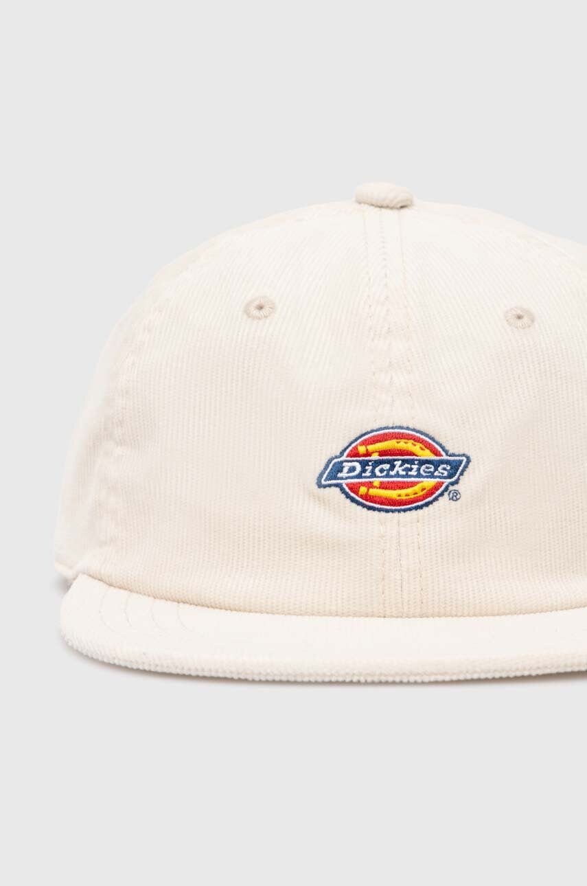 Вельветова кепка Dickies CHASE CITY CAP колір білий з аплікацією DK0A4YPJ