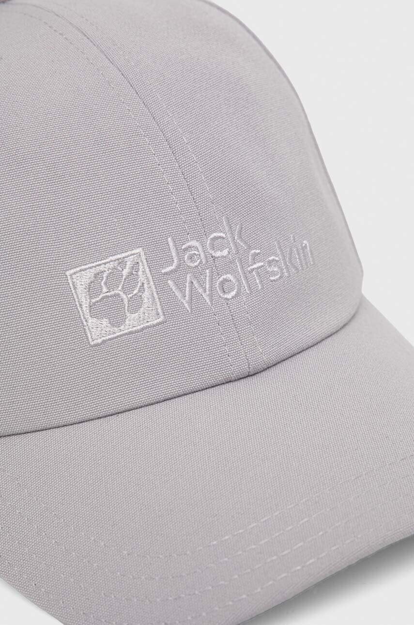 Кепка Jack Wolfskin колір сірий з аплікацією