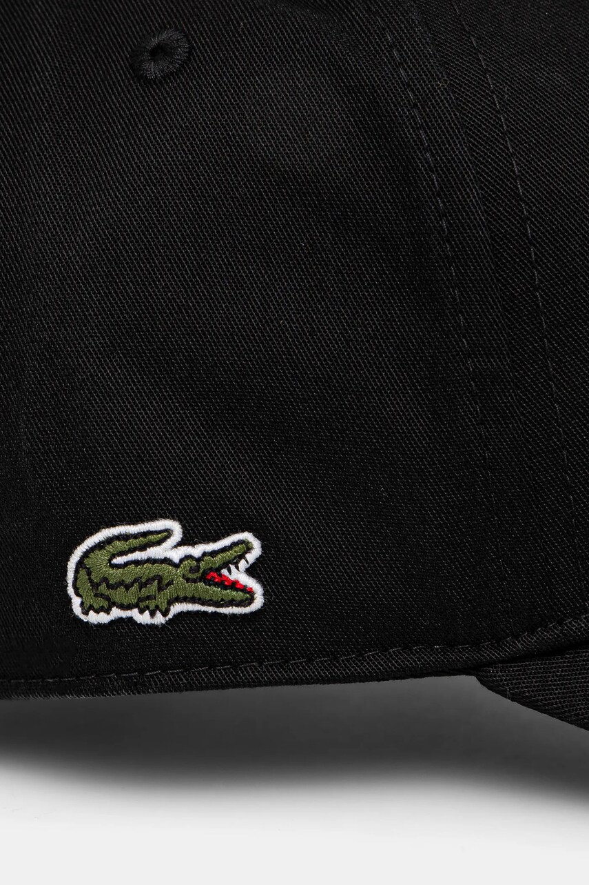 Кепка Lacoste колір чорний з аплікацією