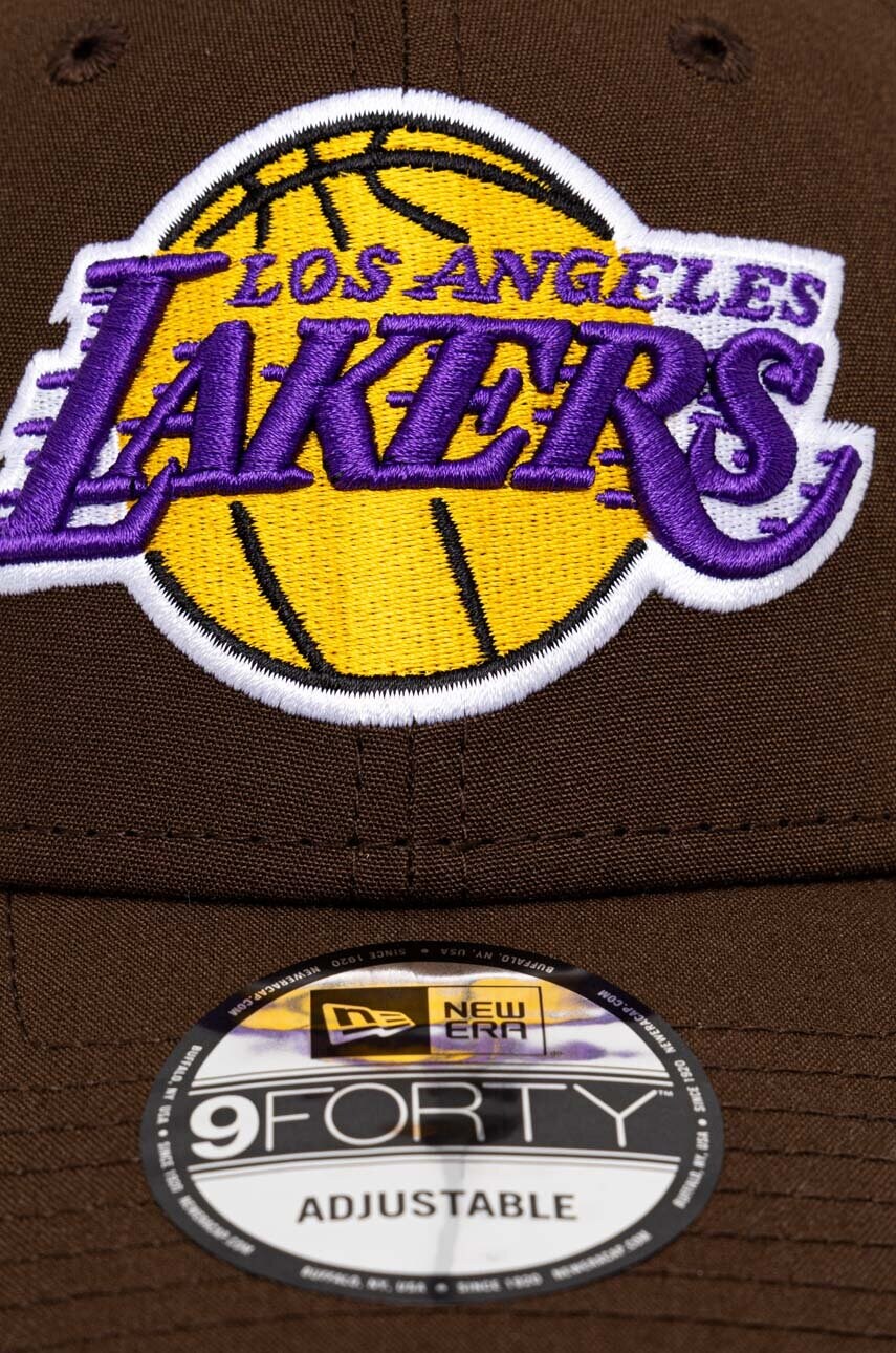 Кепка New Era колір зелений з аплікацією LOS ANGELES LAKERS