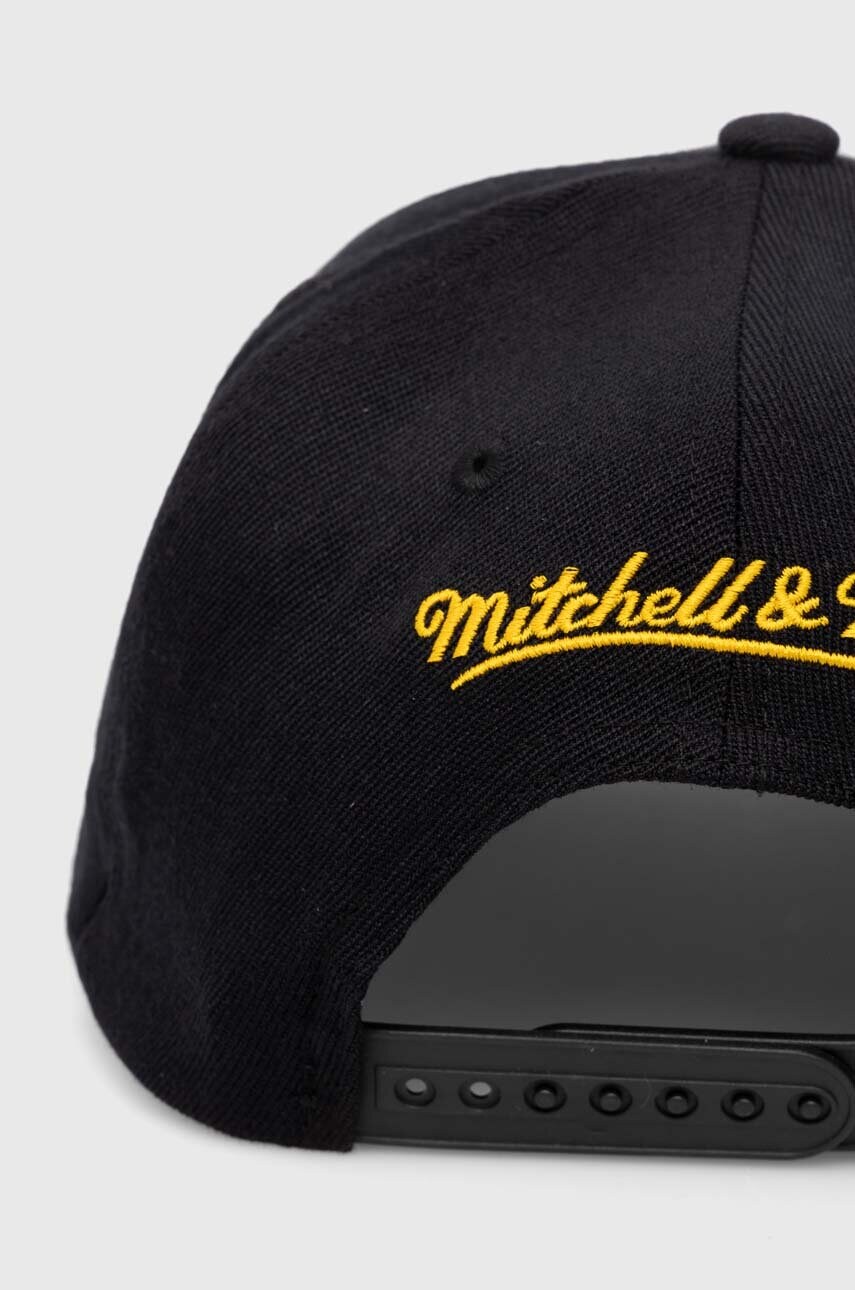 Кепка з домішкою вовни Mitchell&Ness NBA LOS ANGELES LAKERS колір чорний з аплікацією