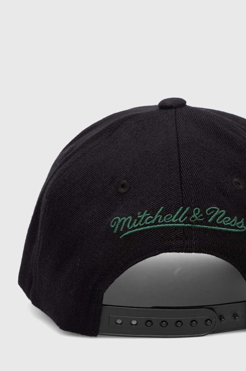 Кепка з домішкою вовни Mitchell&Ness NBA MILWAUKEE BUCKS колір чорний з аплікацією