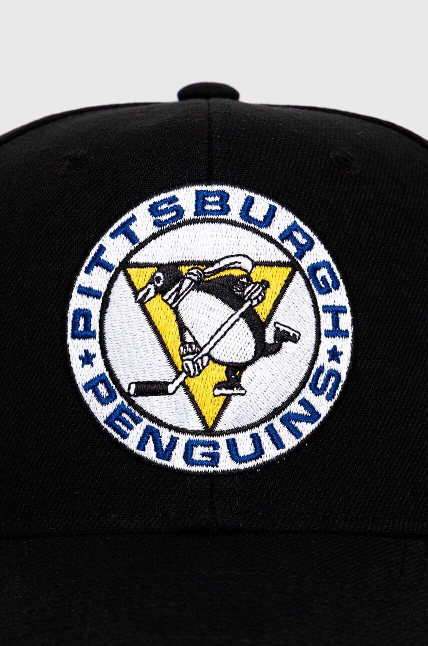 Кепка Mitchell&Ness NHL PITTSBURGH PENGUINS колір чорний з аплікацією