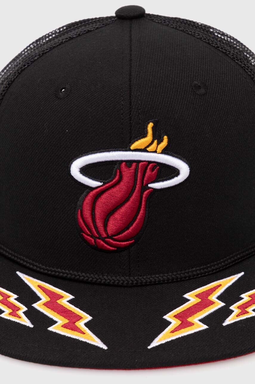 Кепка Mitchell&Ness NBA MIAMI HEAT колір чорний з аплікацією