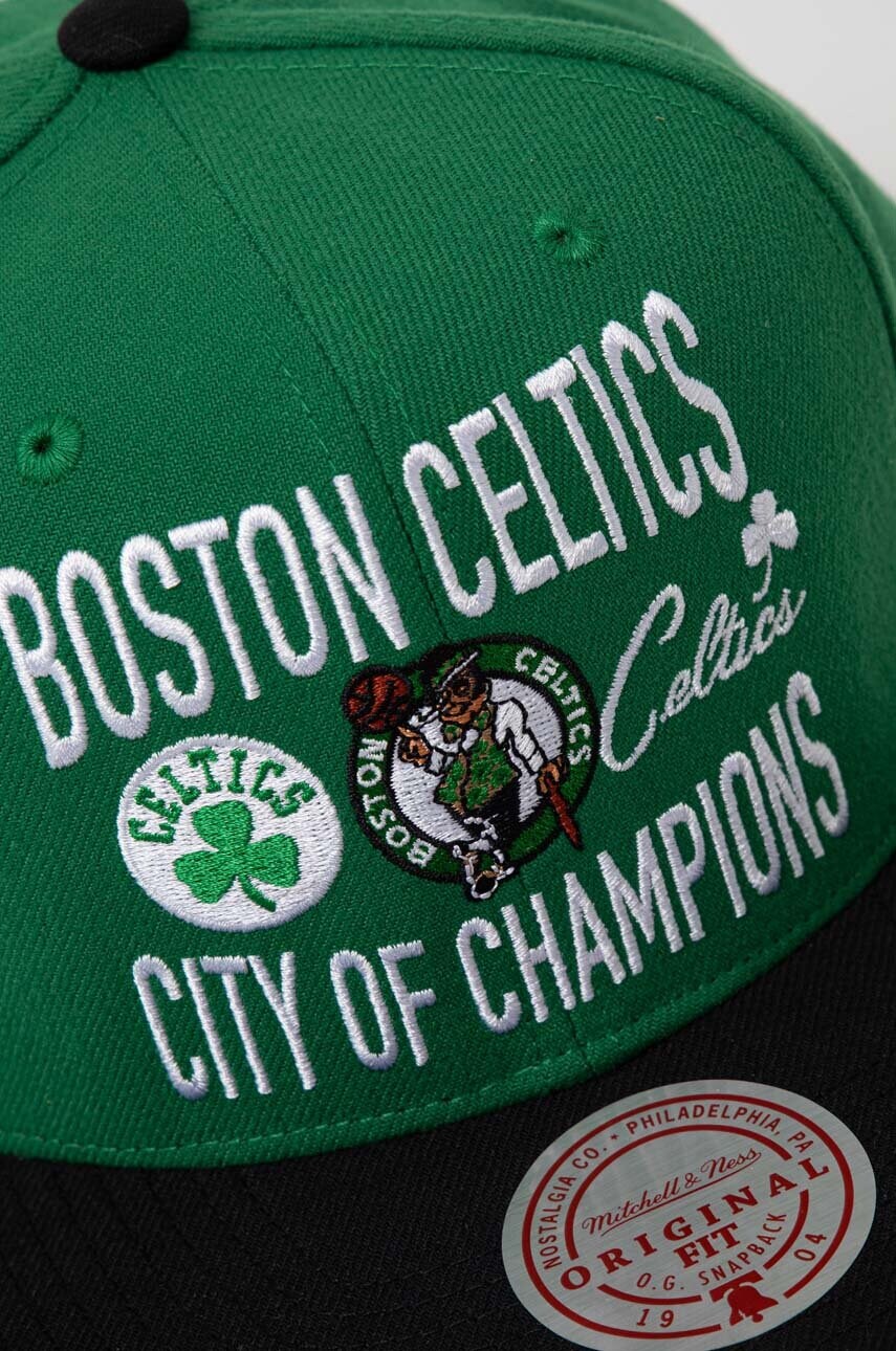 Кепка Mitchell&Ness NBA BOSTON CELTICS колір зелений з аплікацією