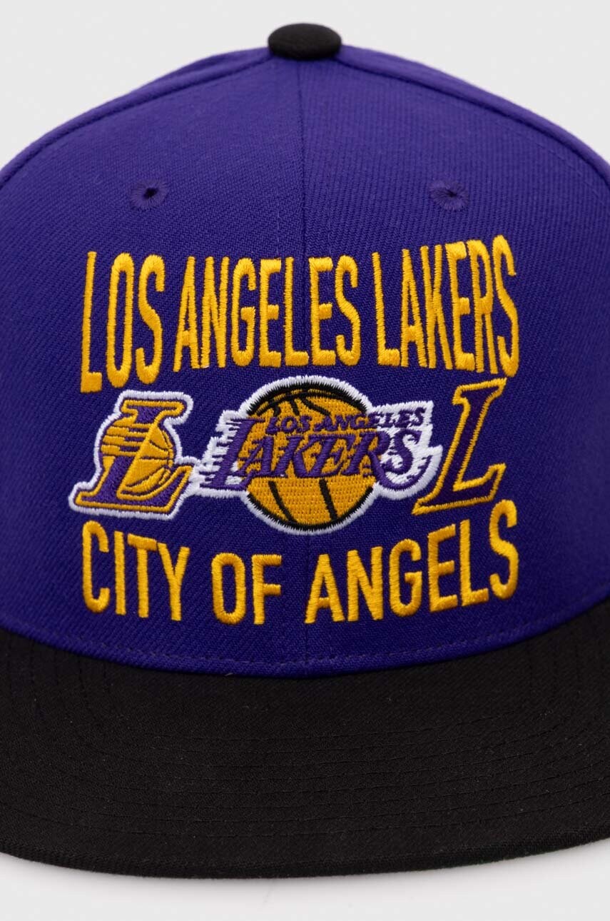 Кепка Mitchell&Ness NBA LOS ANGELES LAKERS колір фіолетовий з аплікацією