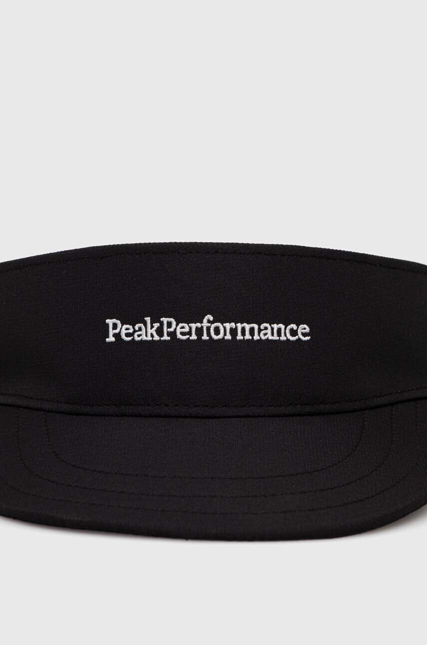 Козирок від сонця Peak Performance колір чорний з аплікацією