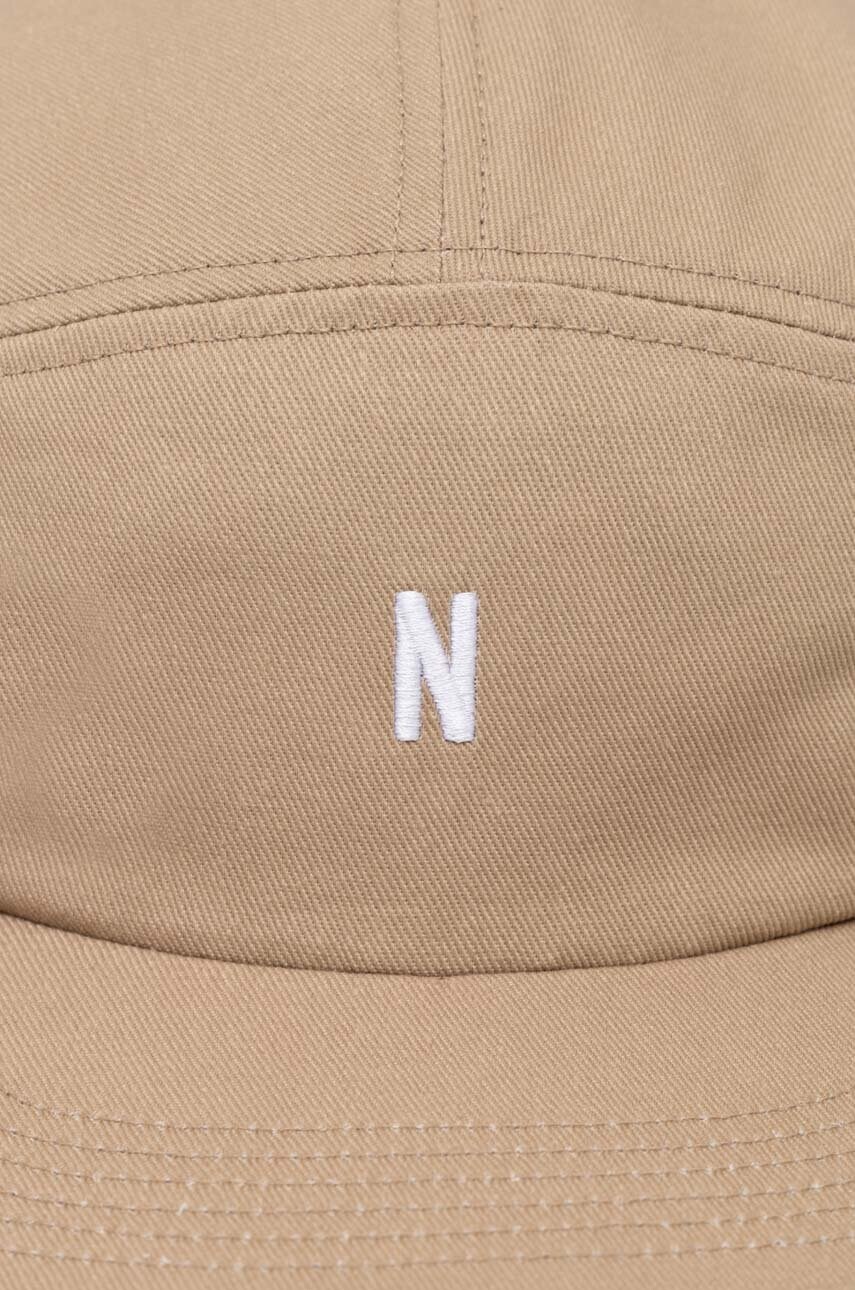 Бавовняна бейсболка Norse Projects Twill 5 Panel Cap колір бежевий однотонна N80.0126.0966