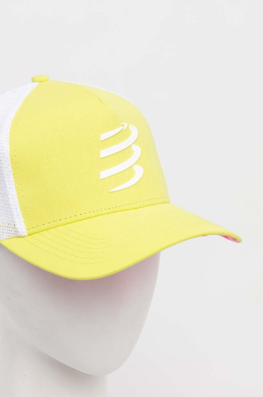 Кепка Compressport Trucker Cap колір жовтий візерунок XHWU4190