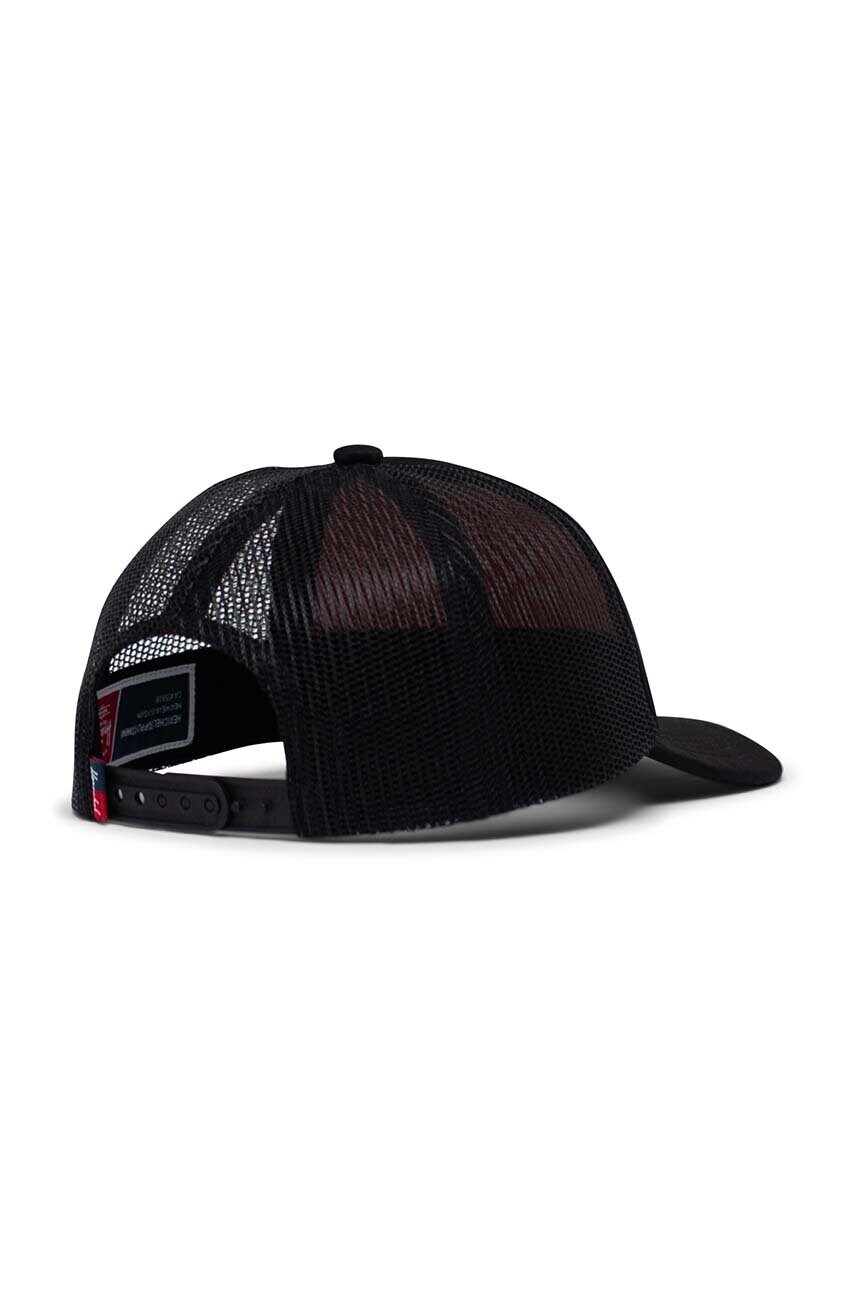 Кепка Herschel Baby Whaler Mesh Cap колір чорний однотонна
