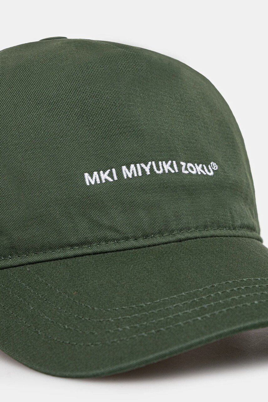 Бавовняна бейсболка MKI MIYUKI ZOKU Classic Ball Cap колір зелений з аплікацією CLASSIC.BALL.CAP