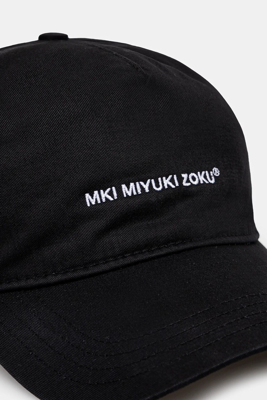 Бавовняна бейсболка MKI MIYUKI ZOKU Classic Ball Cap колір чорний з аплікацією CLASSIC.BALL.CAP