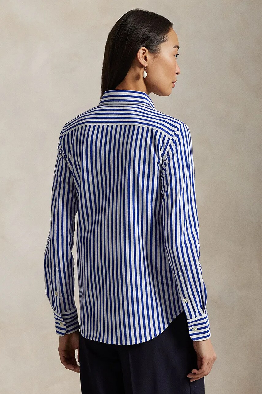 Бавовняна сорочка Polo Ralph Lauren жіноча slim класичний комір 211910131