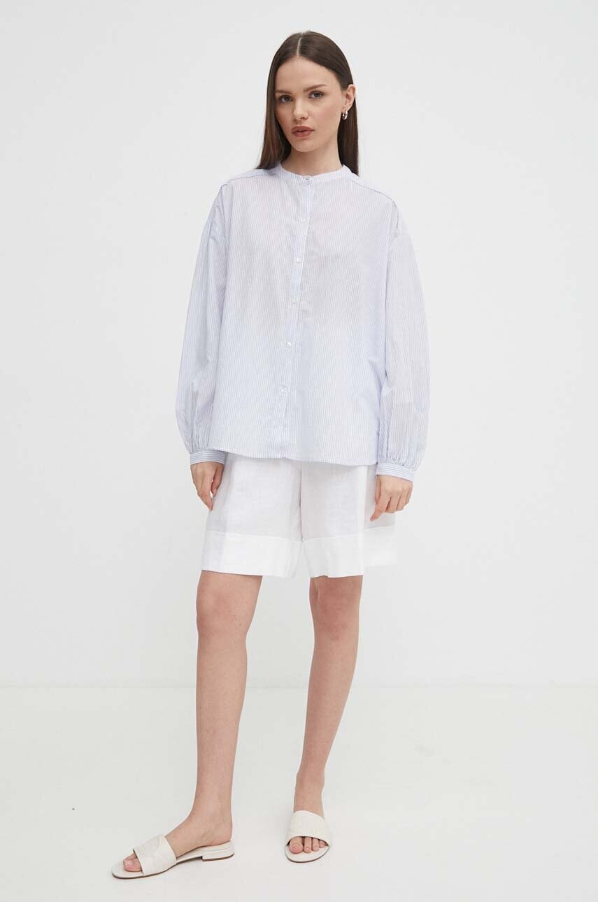 Бавовняна сорочка Pepe Jeans POLINA жіноча relaxed зі стійкою PL304805