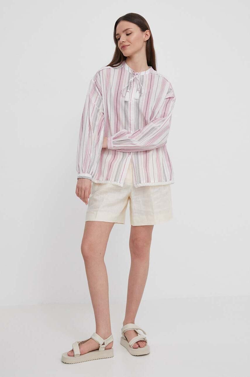 Бавовняна сорочка Pepe Jeans PETRUSHKA жіноча relaxed зі стійкою PL304828