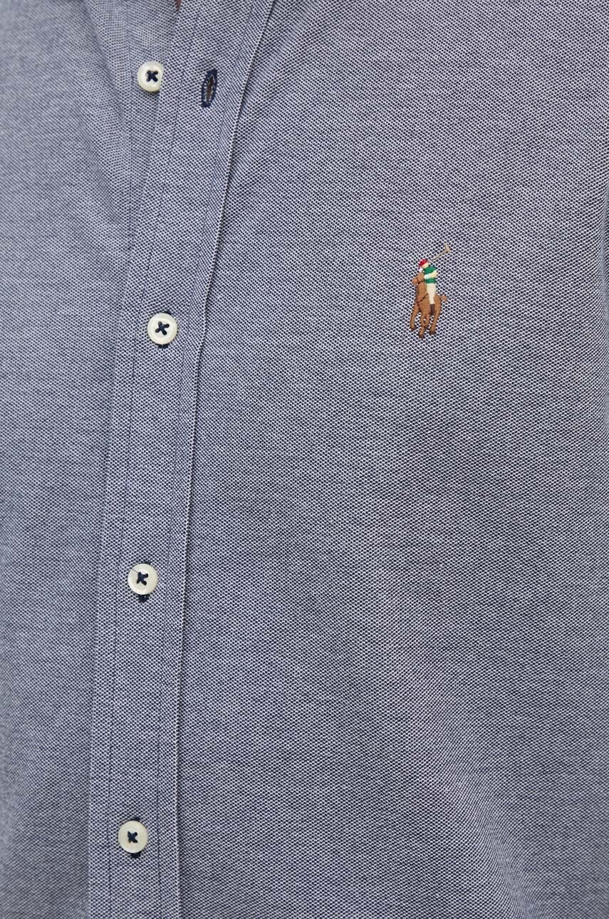 Бавовняна сорочка Polo Ralph Lauren чоловіча колір синій regular комір button-down 710932545