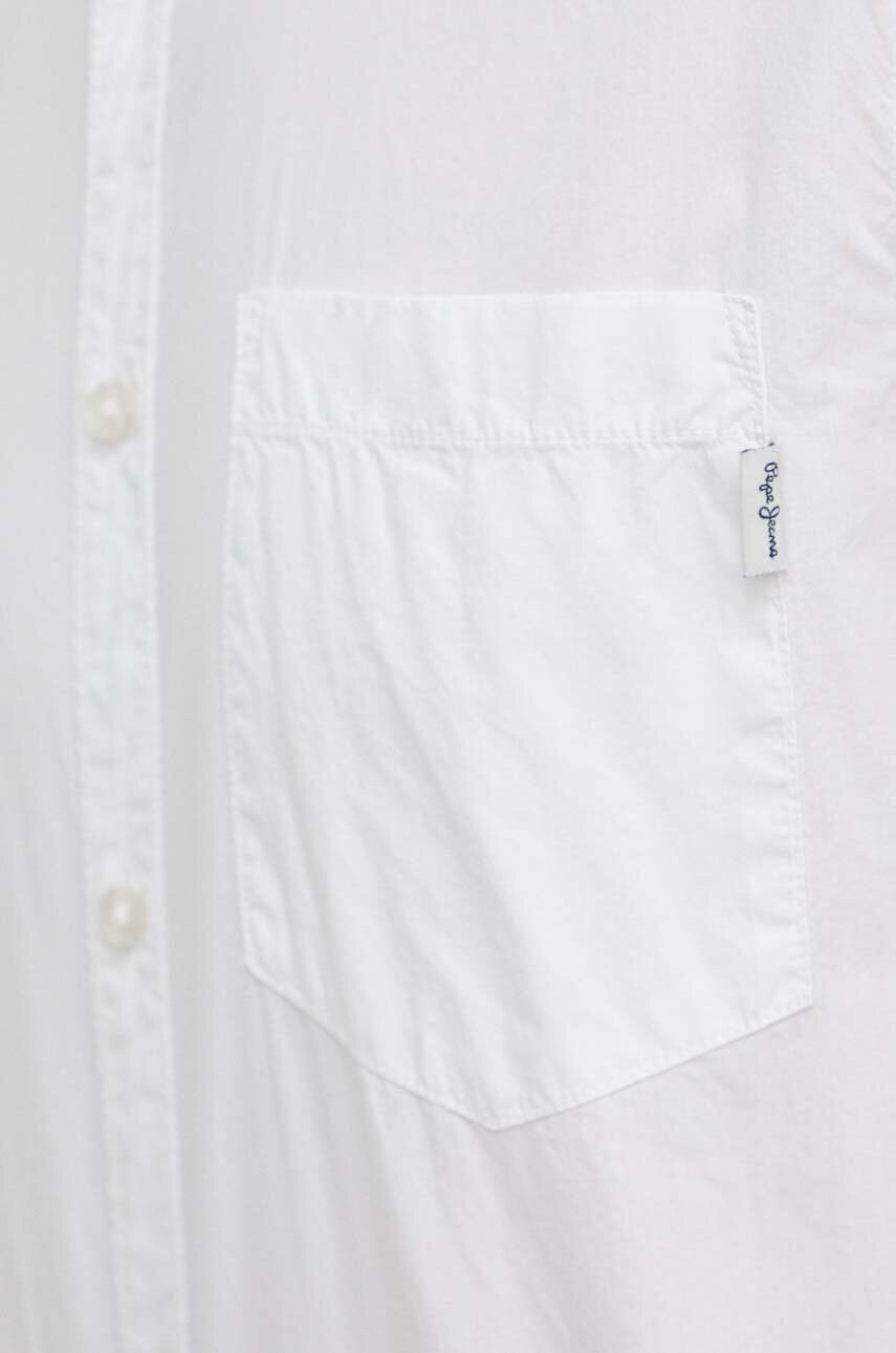 Бавовняна сорочка Pepe Jeans Prince чоловіча колір білий regular комір button-down PM308270