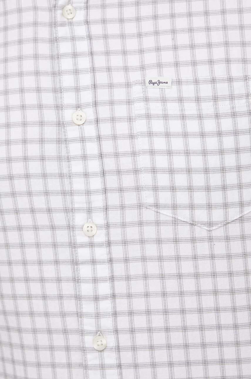 Бавовняна сорочка Pepe Jeans Paul чоловіча колір білий regular комір button-down PM308278