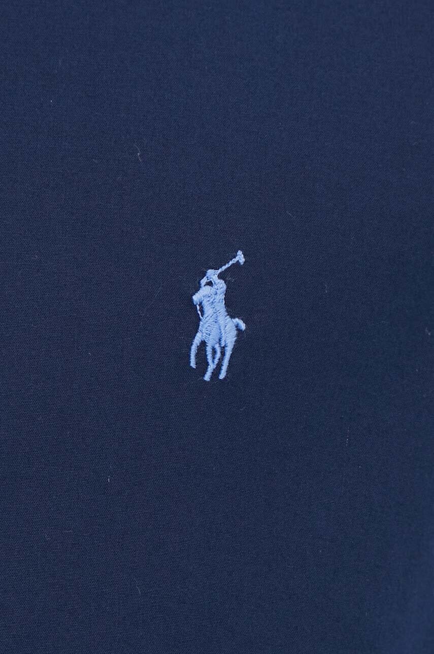 Сорочка Polo Ralph Lauren чоловіча колір синій slim комір button-down