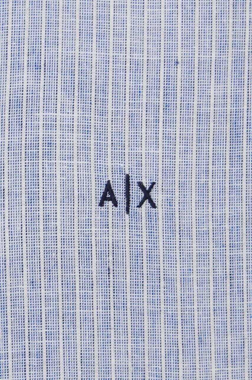 Сорочка з льону Armani Exchange regular класичний комір