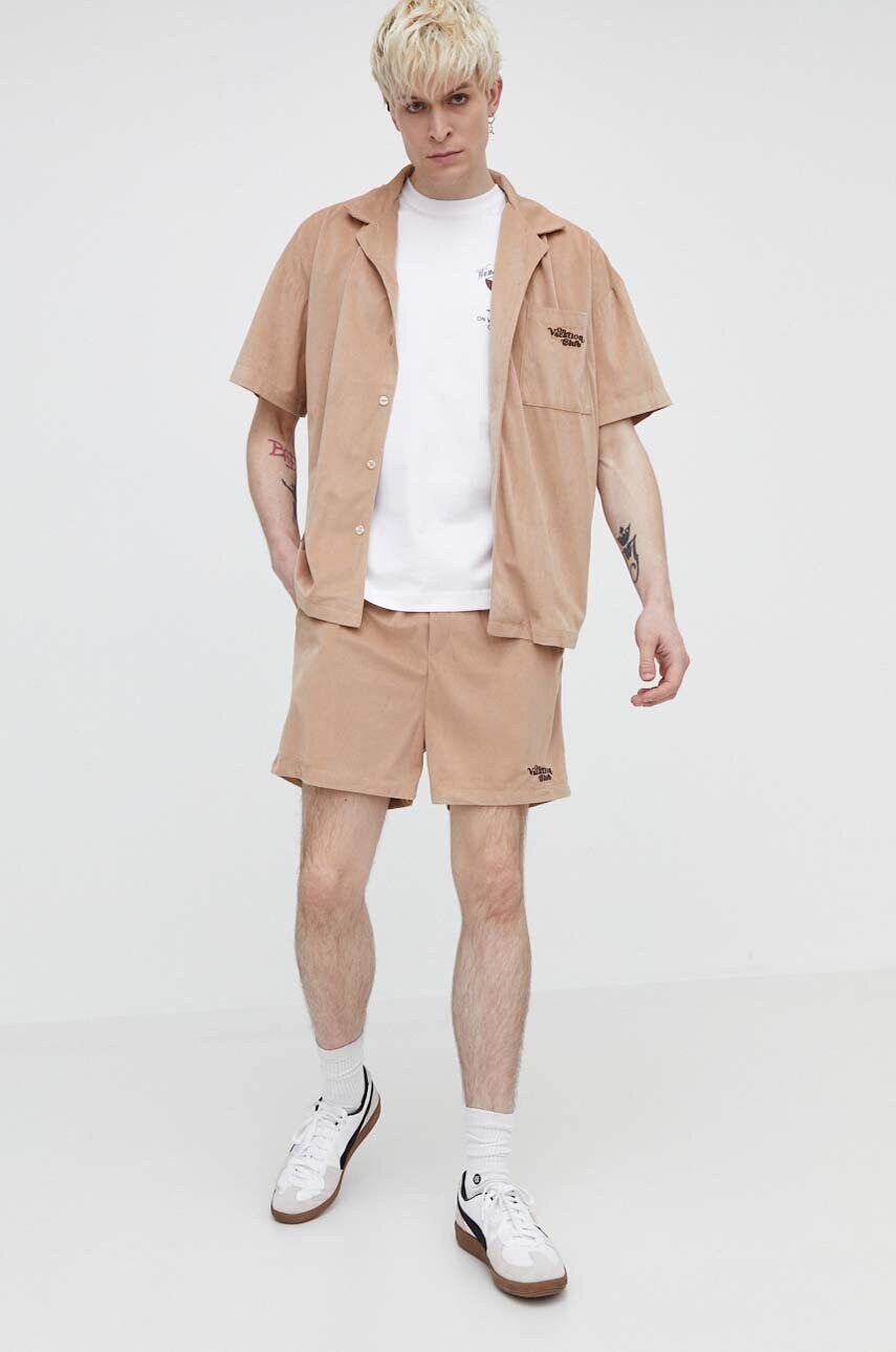 Сорочка On Vacation Corduroy чоловіча колір бежевий relaxed OVC SH11