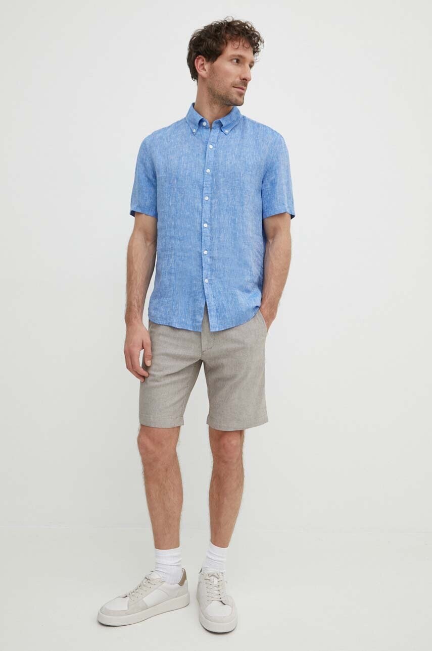 Сорочка з льону Michael Kors regular комір button-down