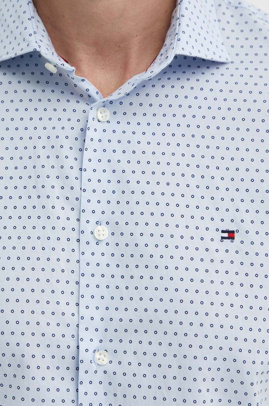 Бавовняна сорочка Tommy Hilfiger чоловіча slim класичний комір MW0MW34649