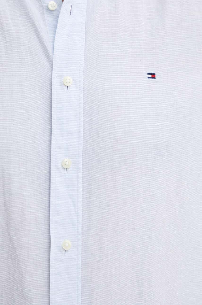Сорочка з домішкою льону Tommy Hilfiger regular комір button-down MW0MW35323