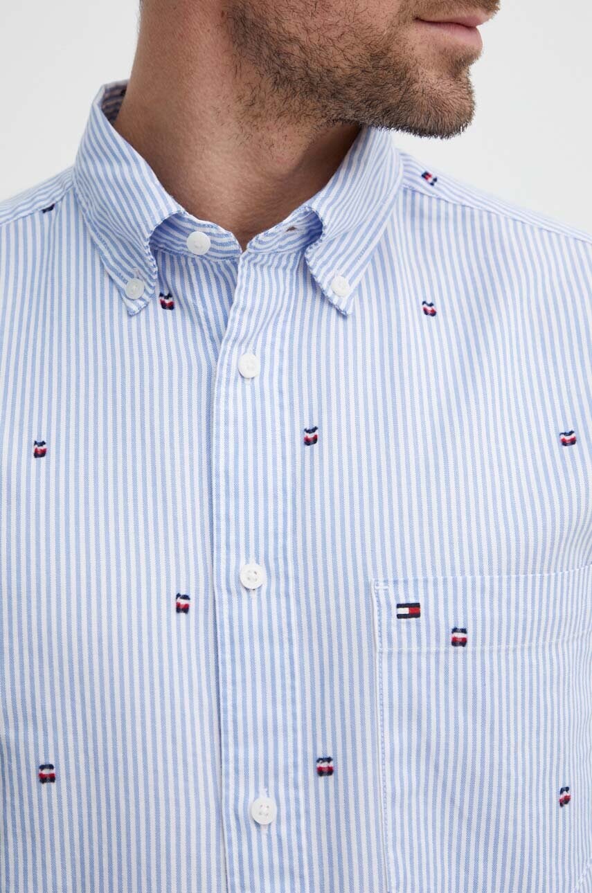 Бавовняна сорочка Tommy Hilfiger чоловіча regular комір button-down MW0MW34608