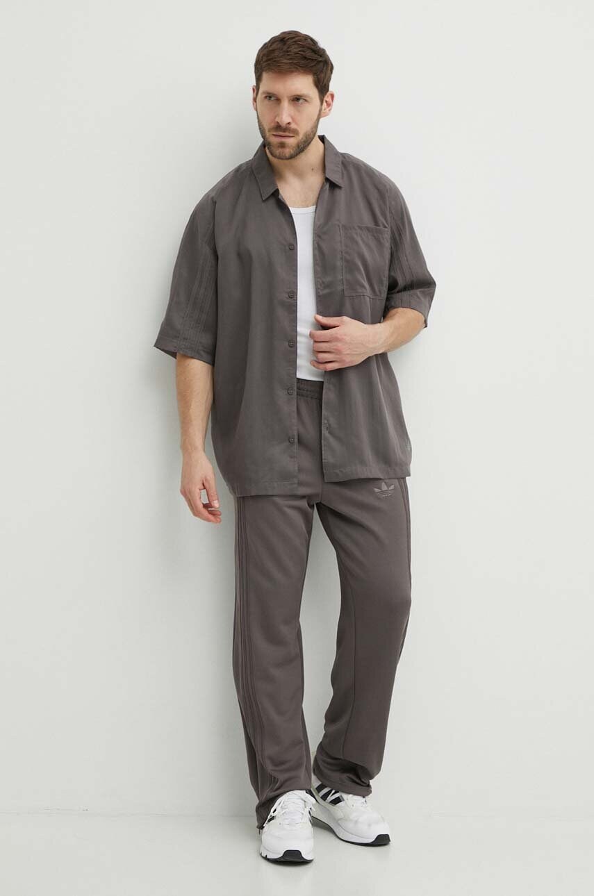 Сорочка adidas Originals чоловіча колір сірий relaxed IT7439
