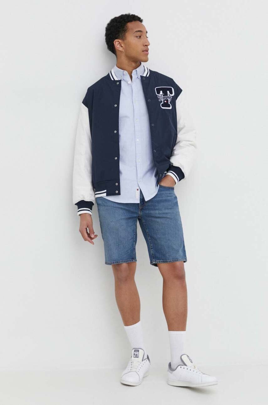 Бавовняна сорочка Tommy Jeans чоловіча regular комір button-down